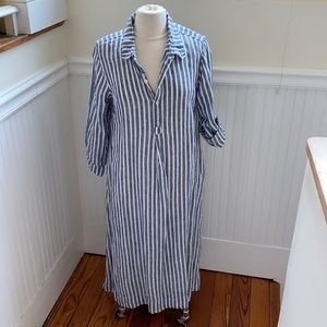 NWOT CP Shades Striped Rumer Linen Dress